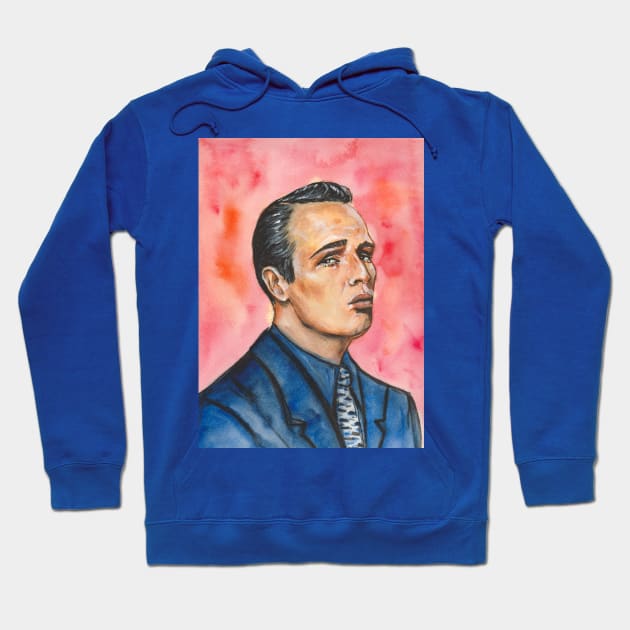 Marlon Brando Hoodie by Svetlana Pelin